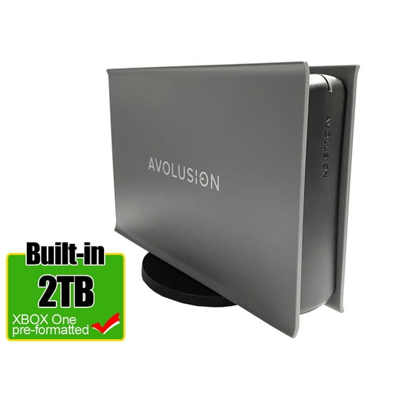 Avolusion PRO-5X Series 2TB USB 3.0 External Gaming Hard Drive for XBOX One Original, S & X (Grey) - 2 Year Warranty
