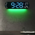 thumbnail image 4 of Thinsony ABS Stylish Multifunctional Clock For Living Room LED Display With Atmosphere Light Large Screen LED Orange color, 4 of 6