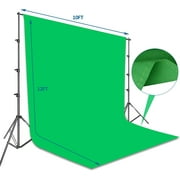 Emart Photo Video Studio 8.5x10ft Backdrop Stand, Photography Support with Cotton Green Screen Background