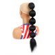 thumbnail image 4 of Fiudx Peluca Extensión de Cabello Rubio, Elegancia Elegante, con Trenza de Burbujas Suave, Envoltura Protectora Larga, para Uso Diario En Cosplay, Accesorio de Moda para Mujer, Fácil Instalación., 4 of 5