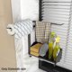 thumbnail image 5 of Soporte para esponja para fregadero, soporte para esponja con ventosa, almacenamiento para fregadero con toallero, bandeja extraíble, encimera adhesiva, soporte para esponja de acero inoxidable, óxido, 5 of 5