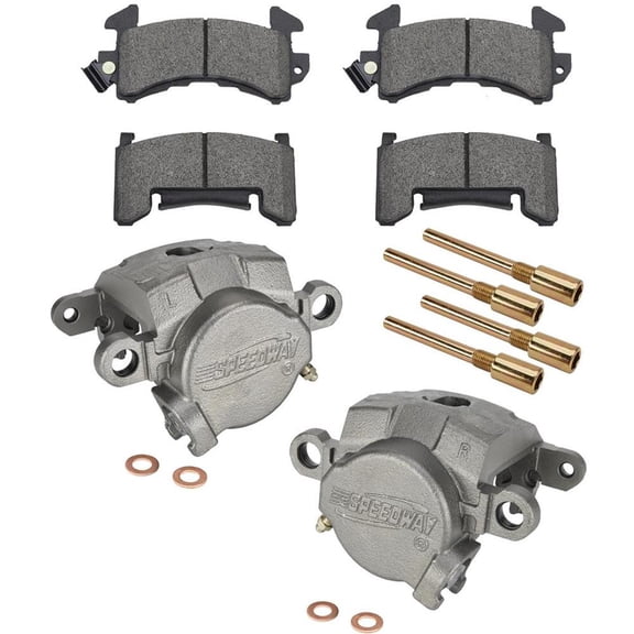 78-88 GM Metric Loaded Brake Caliper Kit w/D154 Street Brake Pads Fits select: 1978-1988 BUICK REGAL, 1978-1988 CHEVROLET MONTE CARLO
