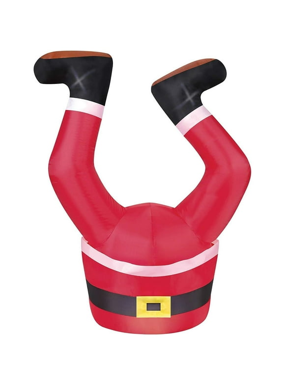 Holiday Time Inflatable Santa Legs - 3.5 Ft Tall - Lights Up & Self Inflates in Seconds!