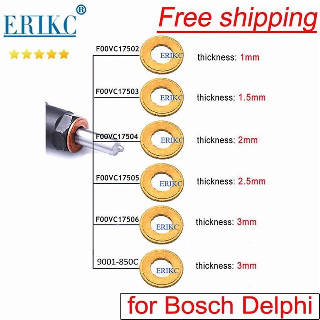 F00vc17503 F00vc17506 Diesel Injector Copper Shims F00vc17505 Nozzle Copper Washer F00vc17504 Gasket For Bosch Delphi Sprayer