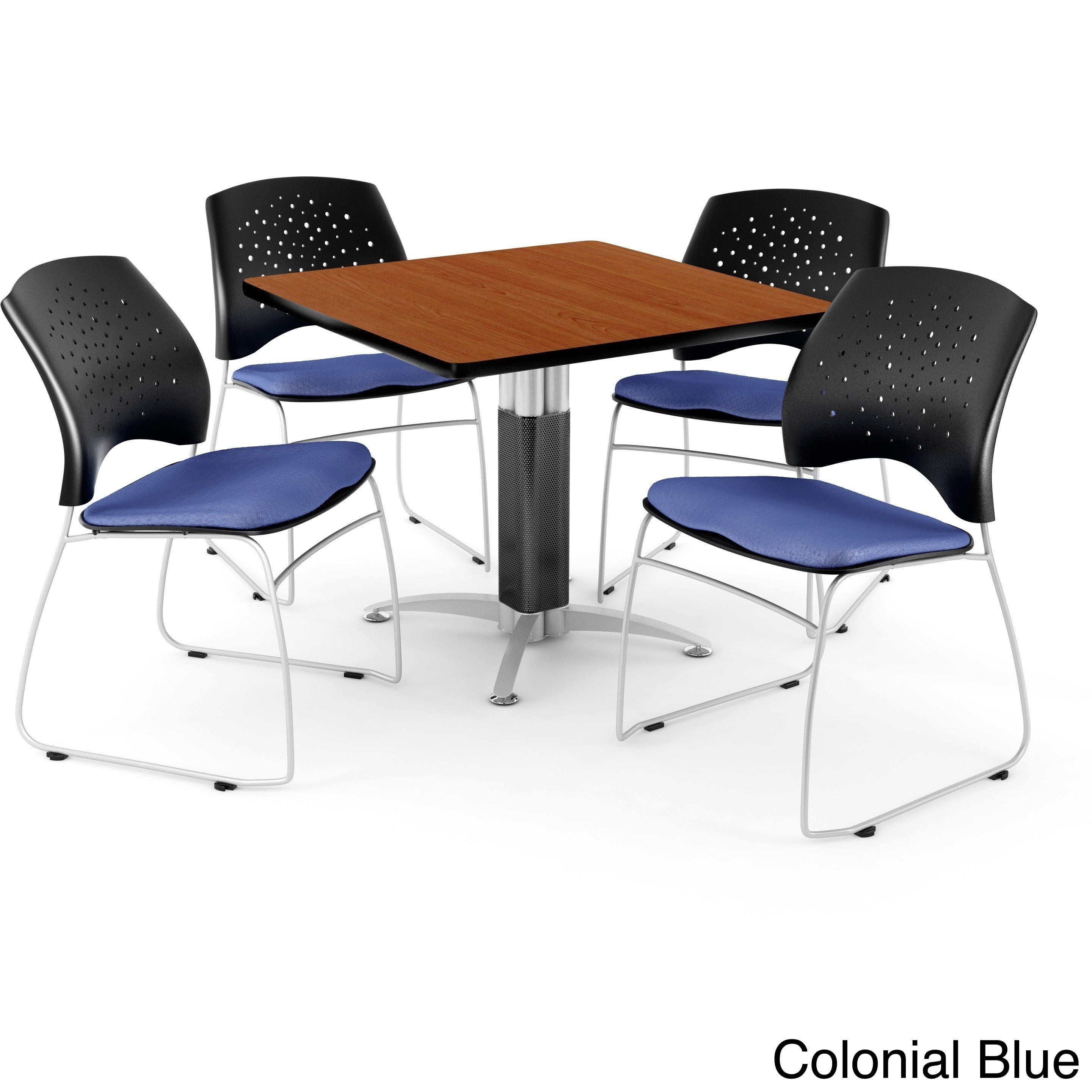 ofm pkg-brk-017-0005 breakroom package, cherry table/golden flax chair