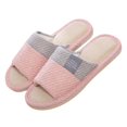 thumbnail image 4 of ZTTD Slippers for Women Memory Foam Indoor Shoes Mens Flip Flops Breathable Open Toe Sandals Comfort House Slippers Pink, 4 of 5