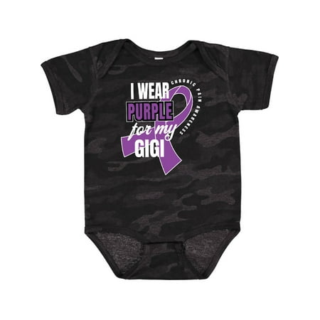 

Inktastic Chronic Pain I Wear Purple For My Gigi Gift Baby Boy or Baby Girl Bodysuit