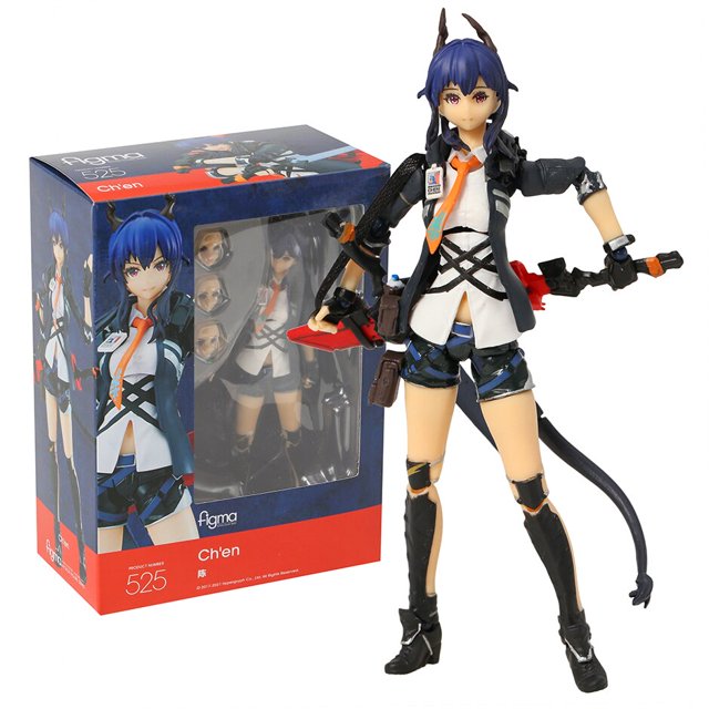 Arknight Chen figma 525 - Figura de PVC, modelo de colección, juguete de regalo zhangyuxiang unisex