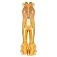 thumbnail image 2 of Alvivi Girls Kids Shiny Sequins Bell-bottom Jumpsuit Pants One Piece Dance Bodysuit Unitard Costume Gold 6, 2 of 7