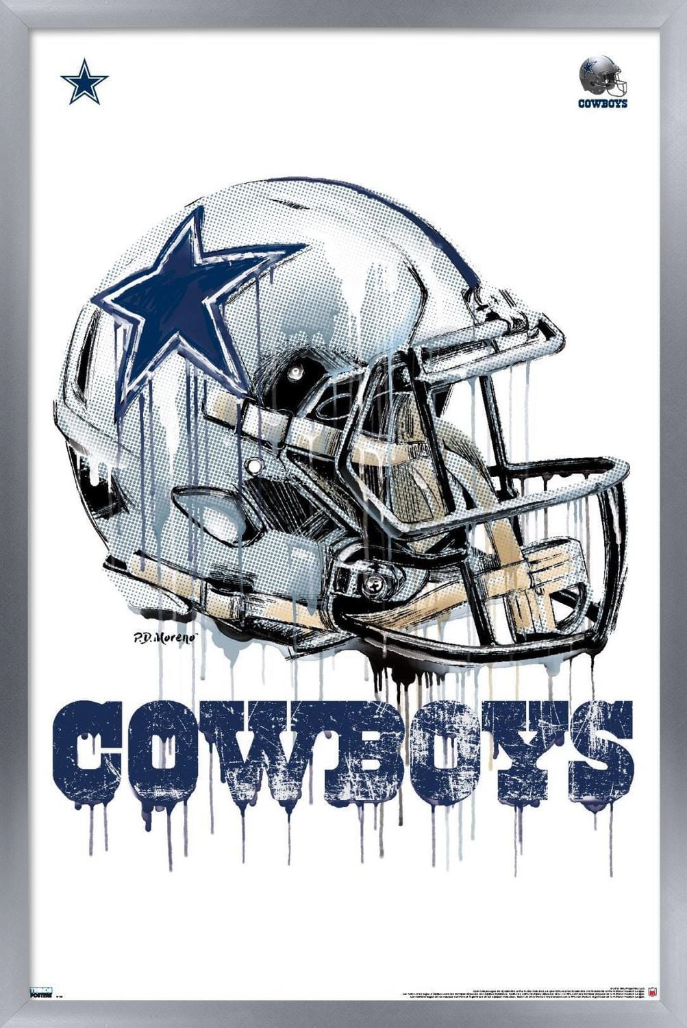 NFL Dallas Cowboys - Drip Helmet 20 Wall Poster