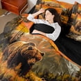 thumbnail image 4 of Castle Fairy Wildlife Bears 7-Piece Bedding Comforter Set for Teens Women Men,Woodland Animal King Bedding Sets,Jungle Safari Ultra Soft Bed Sheets,Ultra Soft Home Decor, 4 of 8