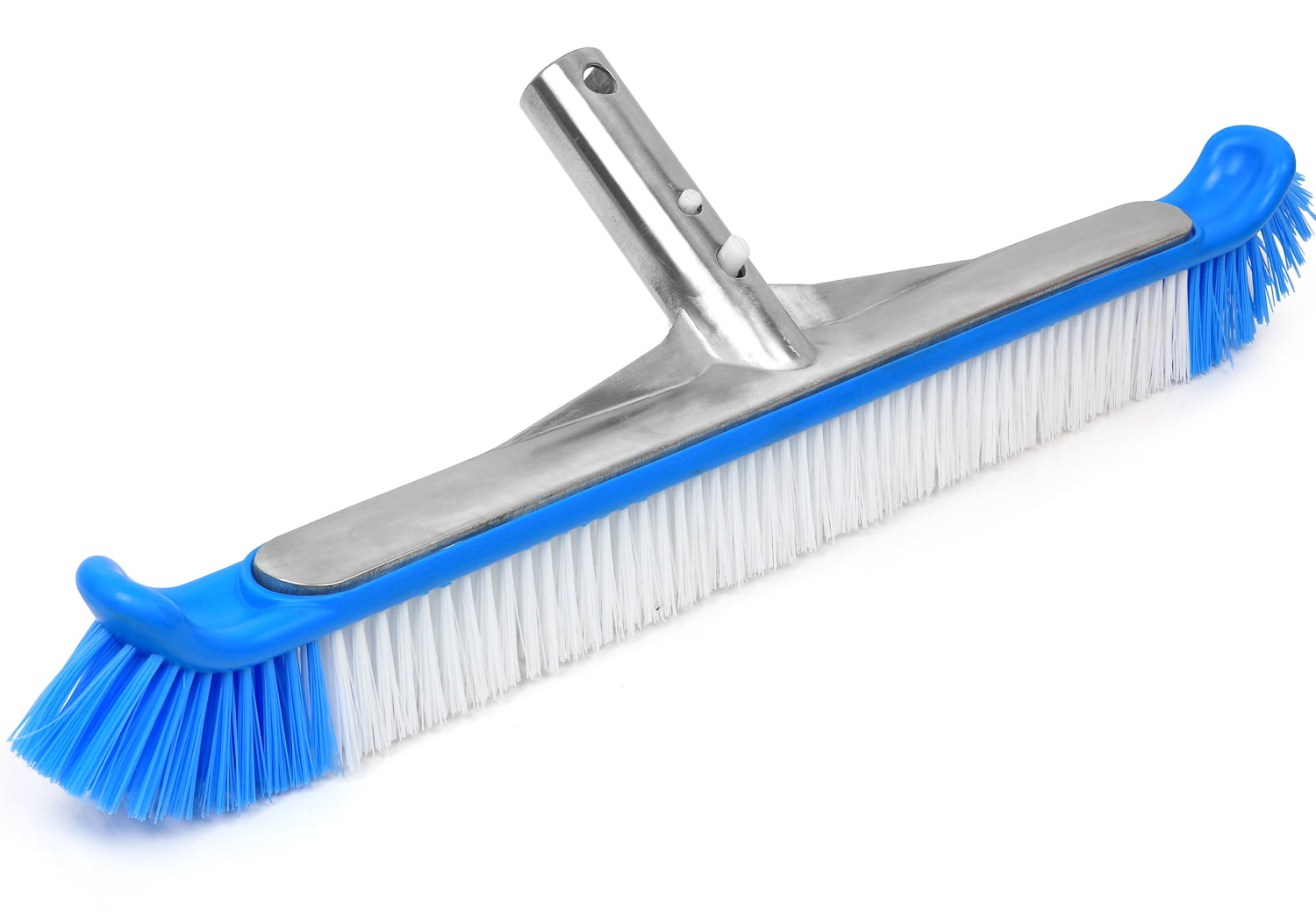 Pro 20" Pool Wall Cleaning Brush Adjustable Angle EZ Clip Handle 7 Bristle Rows 