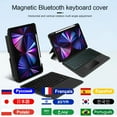 thumbnail image 2 of Detachable Magic Keyboard Case For iPad Pro 12.9 11,Air 5 4 3 10.9 iPad 10.2 7/8/9th 10th Gen Mini 6 Tablet Funda Keyboard Cover German Keyboard Pro12.9 3rd 456th, 2 of 6