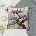 thumbnail image 2 of JEUXUS  Throw Pillow Cover Japanese Flowers Cherry Branch Blossoming Tree Butterflies Animal Ink Paint Decor Lumbar Pillow Case Cushion for Sofa Couch Bed Standard Queen, 2 of 5