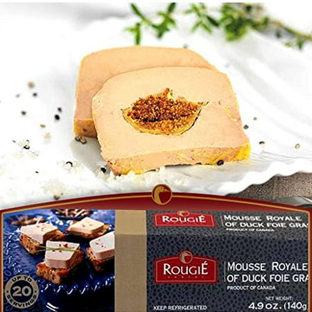 Frozen Duck Foie Gras - Mousse Royal of Duck Foie Gras, 4.9oz Rougie