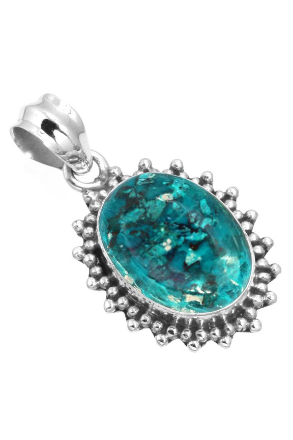 Natural Shattuckite Women Jewelry 925 Sterling Silver Pendant