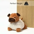 thumbnail image 3 of Decorative Pug Door Stopper, 2.3 lb Weighted, Brown/Ecru, 3 of 9
