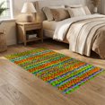 thumbnail image 2 of ODIKA Rainbow Grid Block Funky Geometric Abstract Modern Statement Non-Slip Chair-Friendly for Dining Room, Under Table, Home Office, 2 of 7