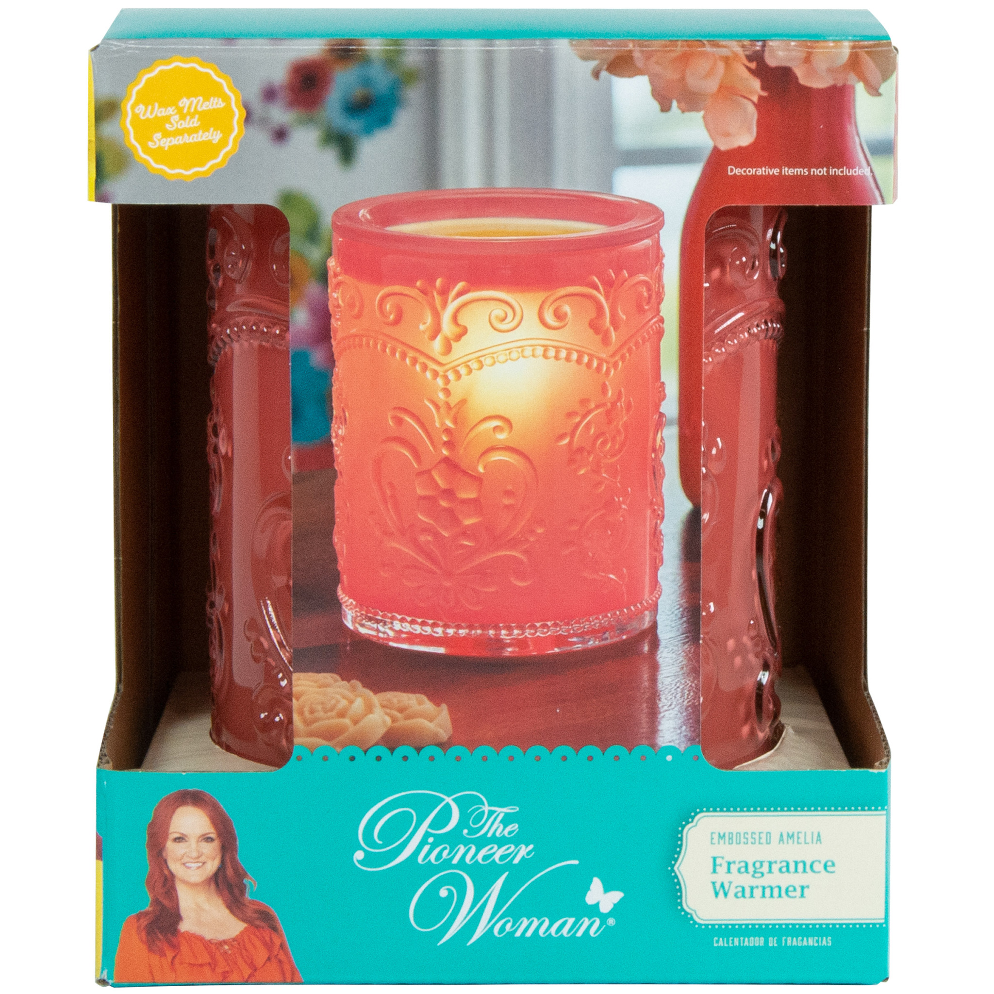 The Pioneer Woman Amelia Embossed Full Size Fragrance Warmer, Coral - image 4 of 4