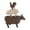 Brown Stacked Solid Farm Animals Animals 10" x 3" x 14", variant on 11" x 14" Brown Polystone Stacked Farm Animals Sculpture with Cream Accent, by DecMode