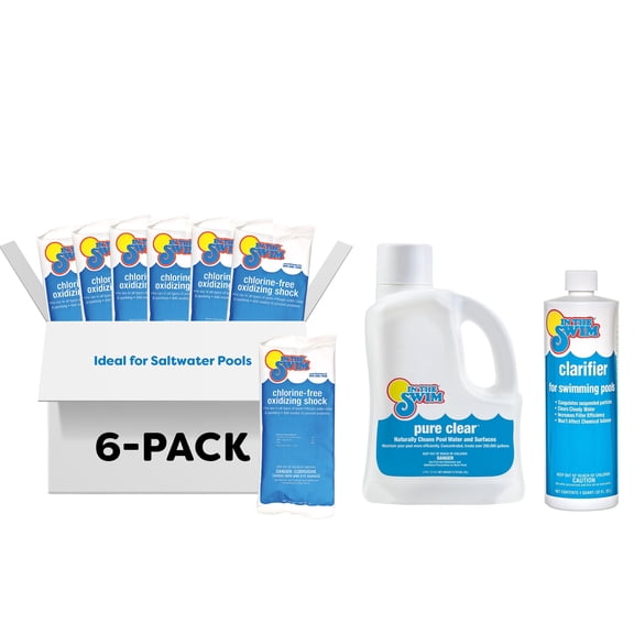 In The Swim High-Usage Pool Maintenance Kit – Chlorine-Free Shock, Pure Clear Enzyme, Water Clarifier - Crystal Clear Pools - Starter HUMK_Starter