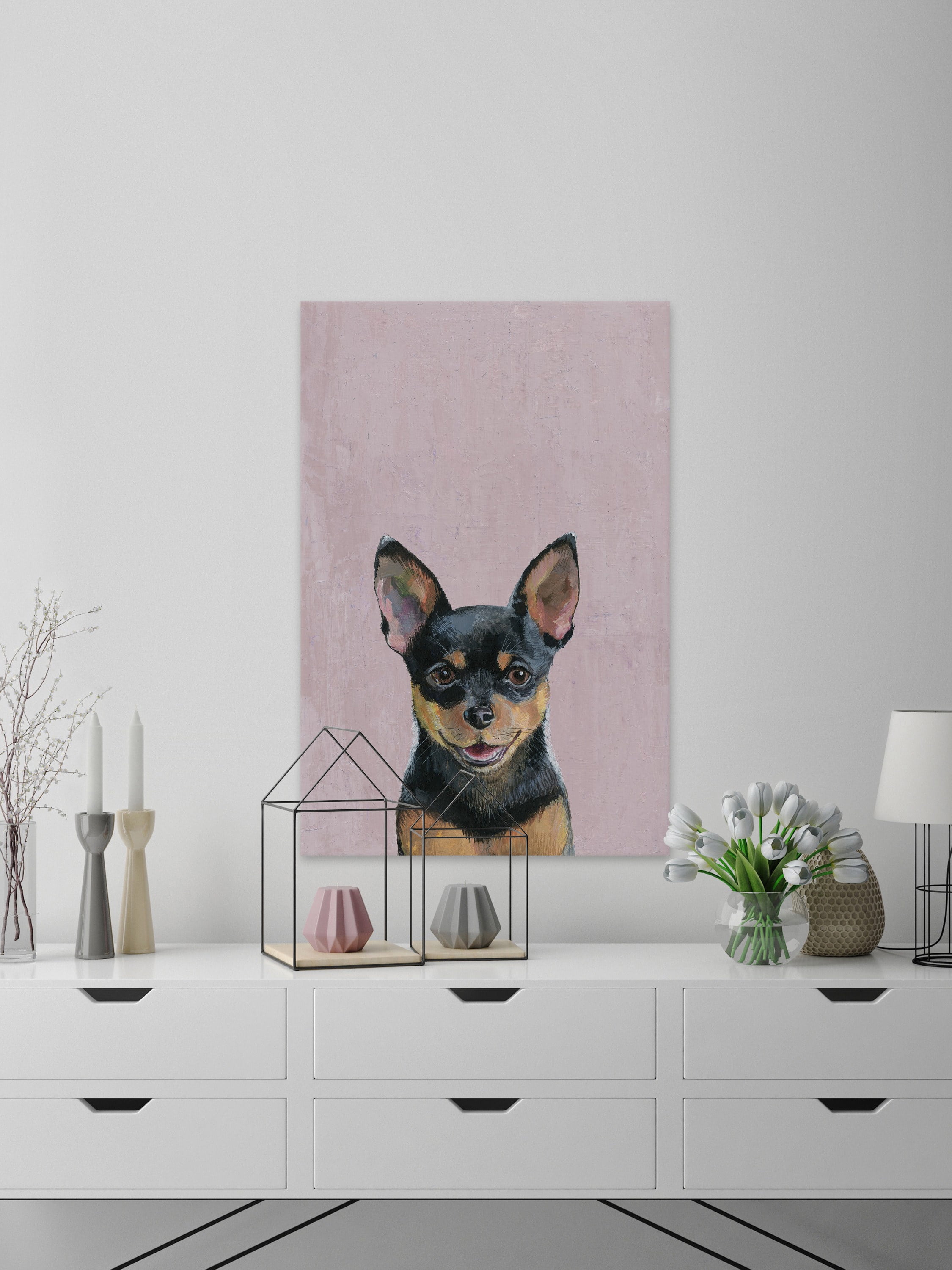 Marmont Hill "Simply Puppy" Painting Print on Wrapped Canvas