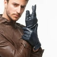 thumbnail image 3 of Touchscreen Leather Glove for Men - Lambskin Driving Winter Warm Fleece Lining, 3 of 7