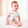 thumbnail image 5 of Watercolor Farm Animals Life Baby Bodysuits for Boy Girl Cow Goat Horse Hens Rooster Duck Pig Short Sleeve Onesies Bodysuits, 5 of 7