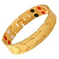 thumbnail image 1 of Bracelet Magnétique pour Hommes en Acier Titane avec Double Rangée de 4 Aimants, 1 of 6