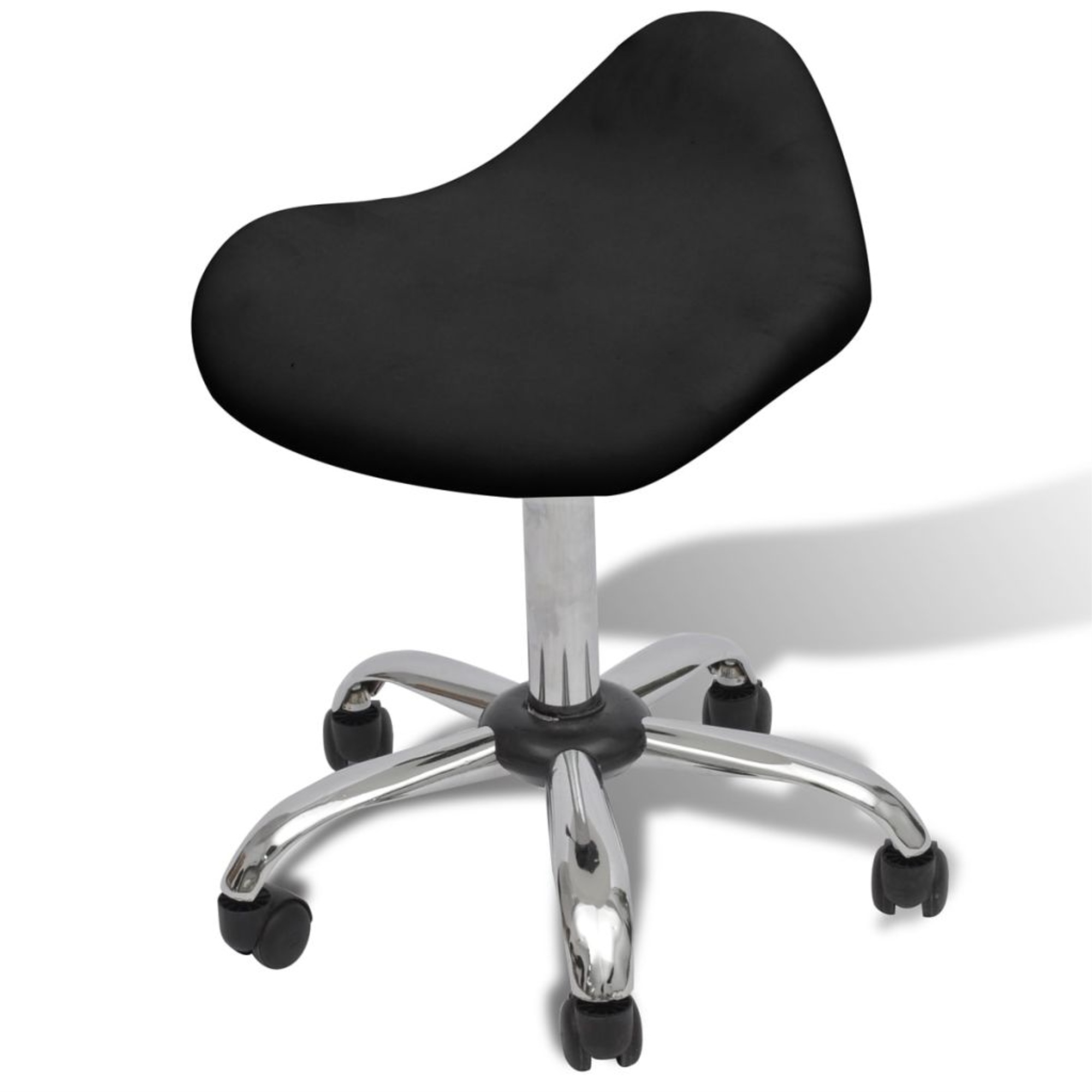 Professional Salon Spa Stool Swivel Black Curved Design