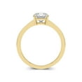 thumbnail image 2 of 3 Carat - Round Cut Lab Grown Basket Regular Shank Setting Solitaire Diamond Engagement Ring in 14K Yellow Gold(Ring Size: 6), 2 of 5