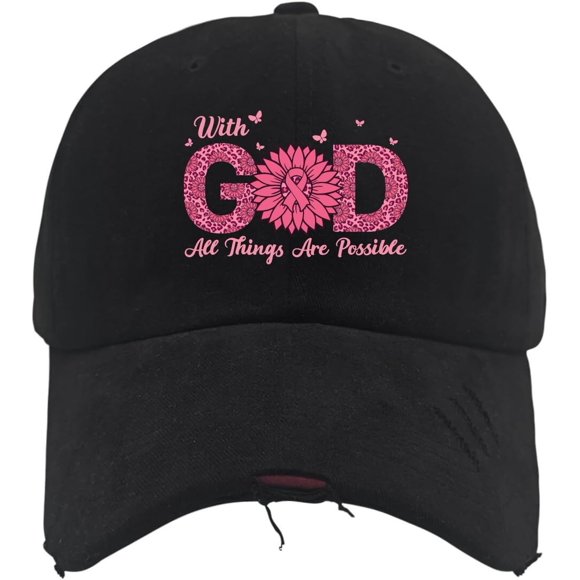 shiyou-with God All Things are Possible Sun Hat Runners Hat Womens Bucket Hat Gifts for Mom Cool Caps