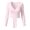 Pink, variant on V Neck Wrap Crop Top For Women Long Sleeve Surplice Front Thumb Hole Slim Fitted Casual Tee