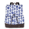 thumbnail image 1 of Balery Blue Vases Mochila de Cuero para Mujeres, Gran Capacidad, Bolsa de Viaje Multifuncional, Mochila de Cuero y Bolsa de Hombro para Mujeres, 1 of 4