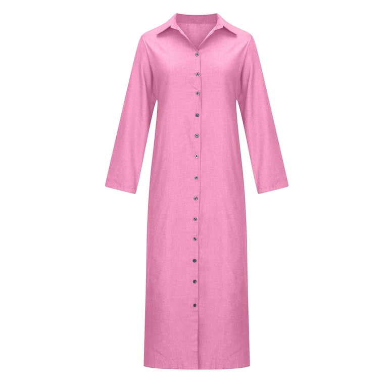 chinese dress ladies Pink Tie-Up Maxi Shirt Dress for Women by Masumi Mewawalla main image 1