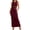 Wine, variant on Women’s Solid Sleeveless Lace Cutout Waist Maxi Dress, Soft Stretch Knit Slim Fit Long Dress, Elegant Minimalist Dress for Daily Work Casual Evening Occasions Brown S