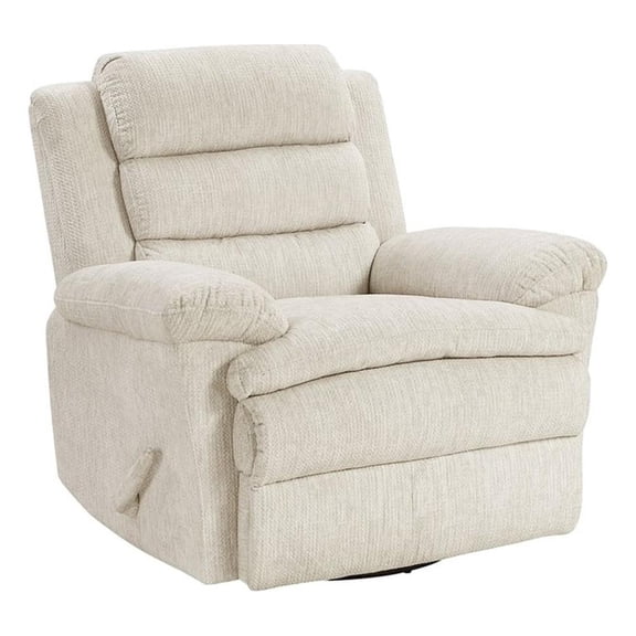 Lexicon Oxford Microfiber Swivel Glider Reclining Chair in Beige