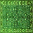 thumbnail image 1 of Ahgly Company Indoor Square Oriental Green Industrial Area Rugs, 7' Square, 1 of 4