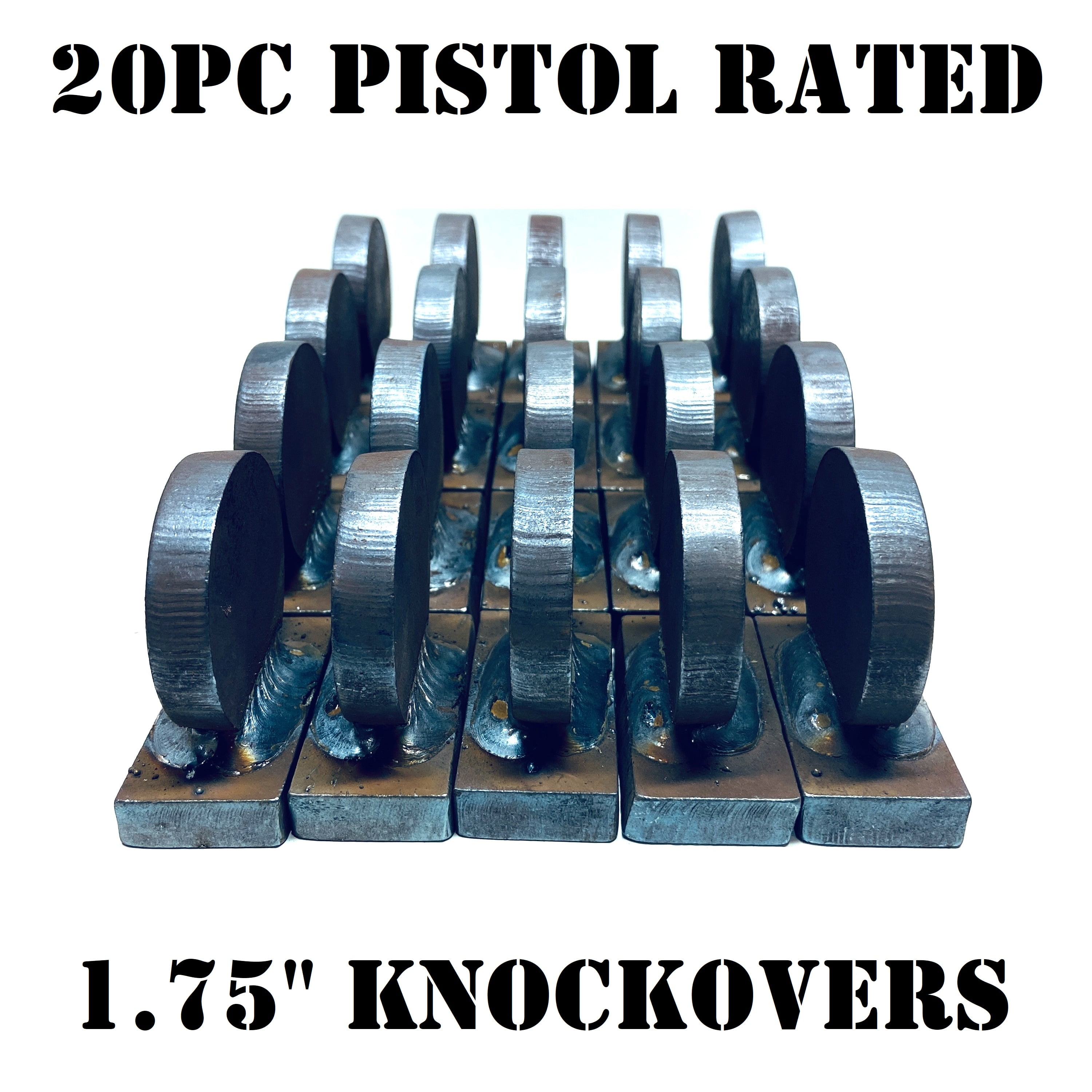 Magnum Target 20pc. Coin Challenge 1.75" Knockovers - Steel Shooting Targets - .22LR Rim-fire & Pistol - KC1.75-20PC