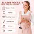 thumbnail image 4 of TOPTIE Striped Ruffle Apron with 2 Pockets for Women, Cute Apron for Cooking Kitchen Painting Gardening - Pink, 4 of 6