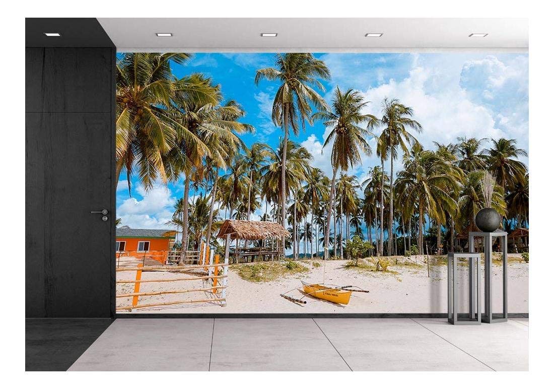 Wall26 Landscape Of Coconut Palm Tree On Tropical Beach In Summer Removable Wall Mural Self Adhesive Large Wallpaper 100x144 Inches Walmart Com Walmart Com