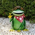 thumbnail image 3 of Mainstays Cowboy Frog Metal Garden Statue, Weather-Resistant Outdoor Décor, 3 of 7