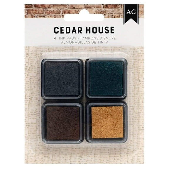 American Crafts Cedar House Ink Pads-4/Pkg