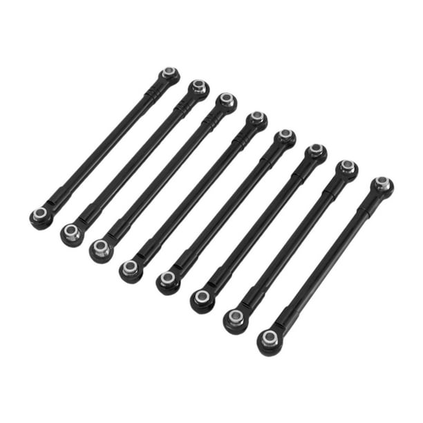 8 varillas de conexión para fijación de chasis de coche RC, bricolaje, modificación, reemplazo, mantenimiento, reparación RC Negro