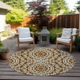 thumbnail image 6 of Addison Rugs Chantille Indoor/Outdoor Transitional Circles Paprika Washable Round Rug, 8' x 8', 6 of 6