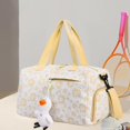 thumbnail image 3 of Women Sport Gym Bag Large Capacity Dry-Wet Separation Duffel with Shoe Compartment for Gym and Weekend Travel, Yellow, 3 of 5