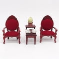 thumbnail image 4 of Casa de muñecas 1:12 Silla retro de madera con respaldo alto Accesorios para casa de muñecas Kearding WJ4206-00B, 4 of 6