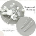 thumbnail image 3 of Flower Bride Wedding Hair Pins Silver Crystal Bridal Hair Piece Rhinestone Hair Accessories for Women and Girls (Pack of 2) (A-Silver), 3 of 4
