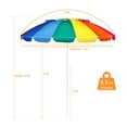 thumbnail image 3 of Patiojoy 8 FT Patio Beach Umbrella Sun Shelter w/Sand Anchor & Tilt Air Vent for Garden Beach Backyard Rainbow, 3 of 8