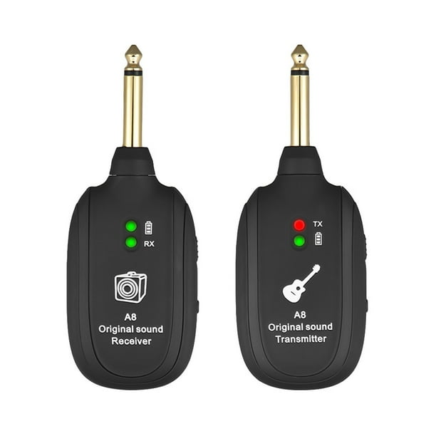 Pick Up A8 UHF Receptor de Transmisor de Guitarra Inalámbrico Set 730 mhz 50M Gama para Guitarras Eléctricas Bajo Violín Tomshoo Pick Up